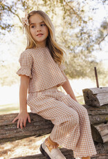 Rylee + Cru Inc. FRANCIE BLOUSE FAWN GINGHAM