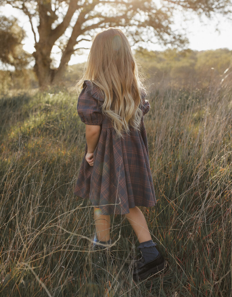 Rylee + Cru LLC CAMILLE DRESS MIDNIGHT PLAID