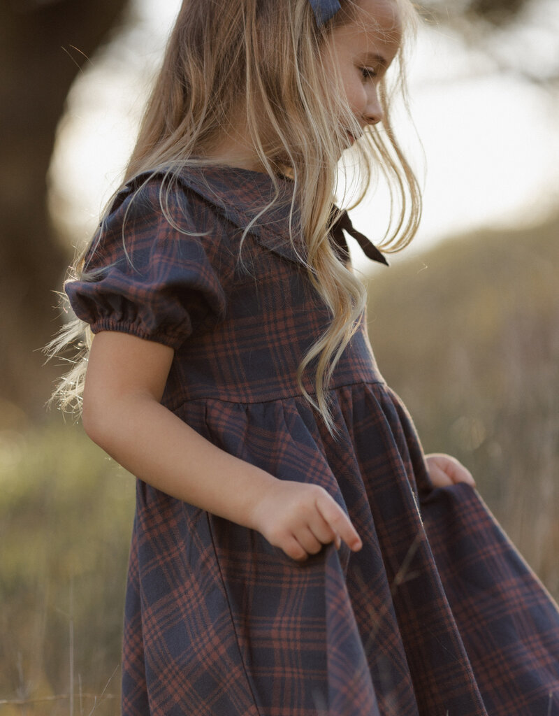 Rylee + Cru Inc. CAMILLE DRESS MIDNIGHT PLAID