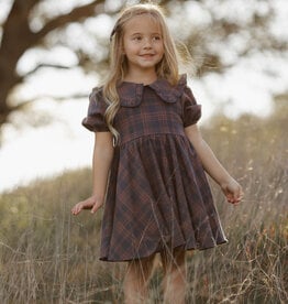 Rylee + Cru Inc. CAMILLE DRESS MIDNIGHT PLAID