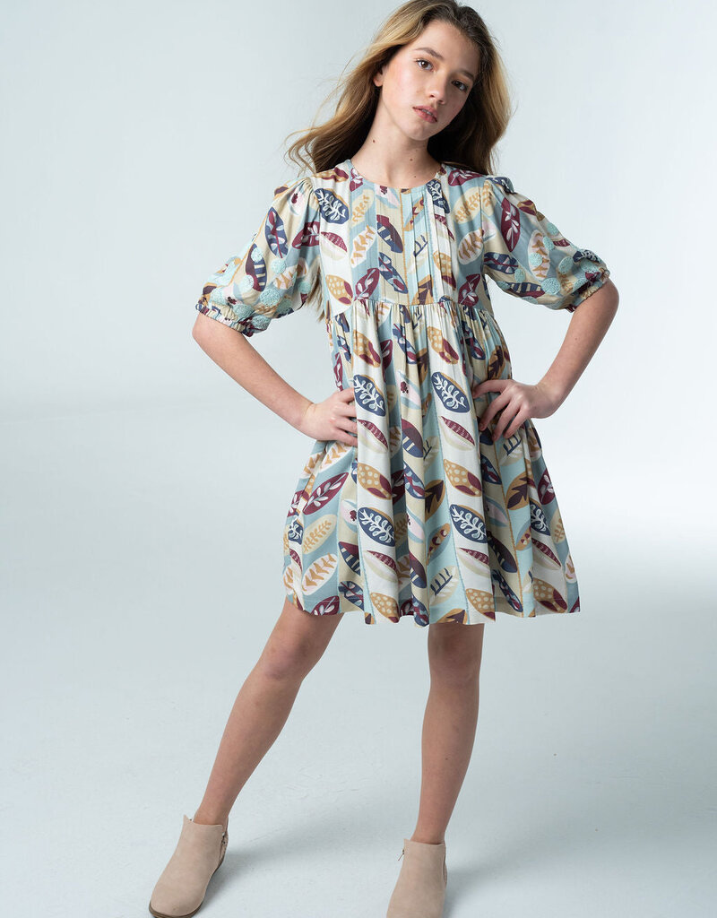 Briton Court EVA DRESS FALLING LEAVES