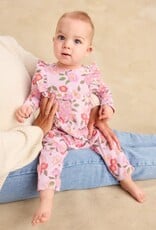 Tea Collection RUFFLE SHOULDER BABY ROMPER ROSA CANINA