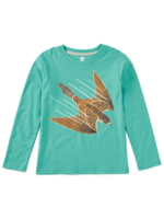 Tea Collection PEREGRINE FALCON GRAPHIC TEE GLAZE BLUE