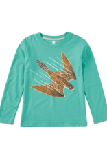 Tea Collection PEREGRINE FALCON GRAPHIC TEE GLAZE BLUE