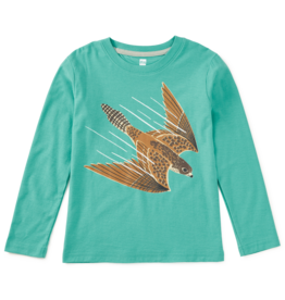 Tea Collection PEREGRINE FALCON GRAPHIC TEE GLAZE BLUE