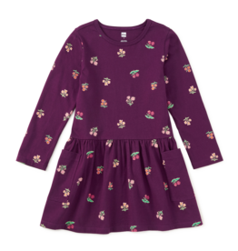 Tea Collection LONG SLEEVE POCKET DRESS MIDNIGHT POSY