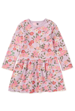 Tea Collection LONG SLEEVE POCKET DRESS ROSA CANINA