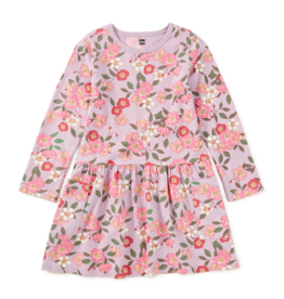 Tea Collection LONG SLEEVE POCKET DRESS ROSA CANINA