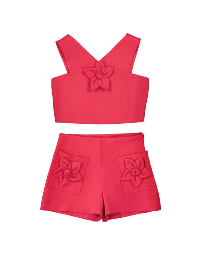 Mayoral Bermuda Fucshia Flower Set