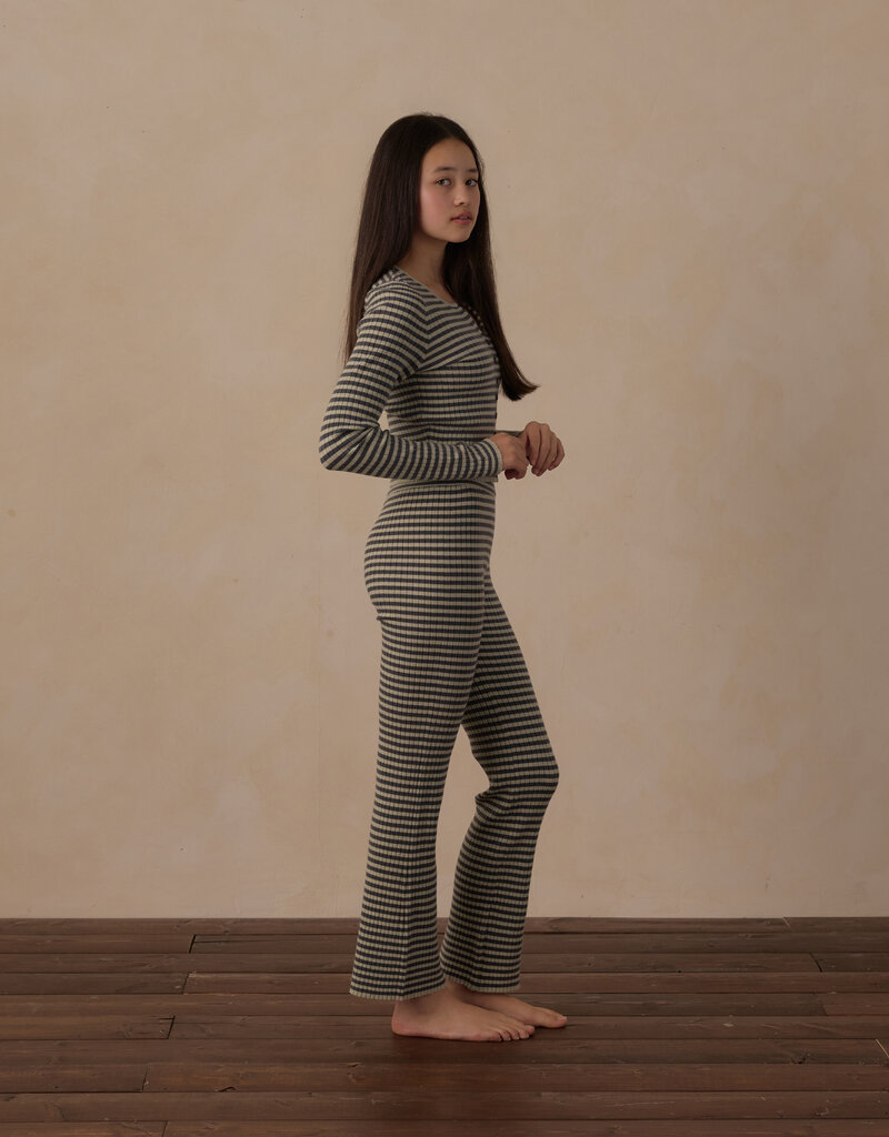 Rylee + Cru Inc. TEEN LONG SLEEVE KNIT TEE MIDNIGHT STRIPE