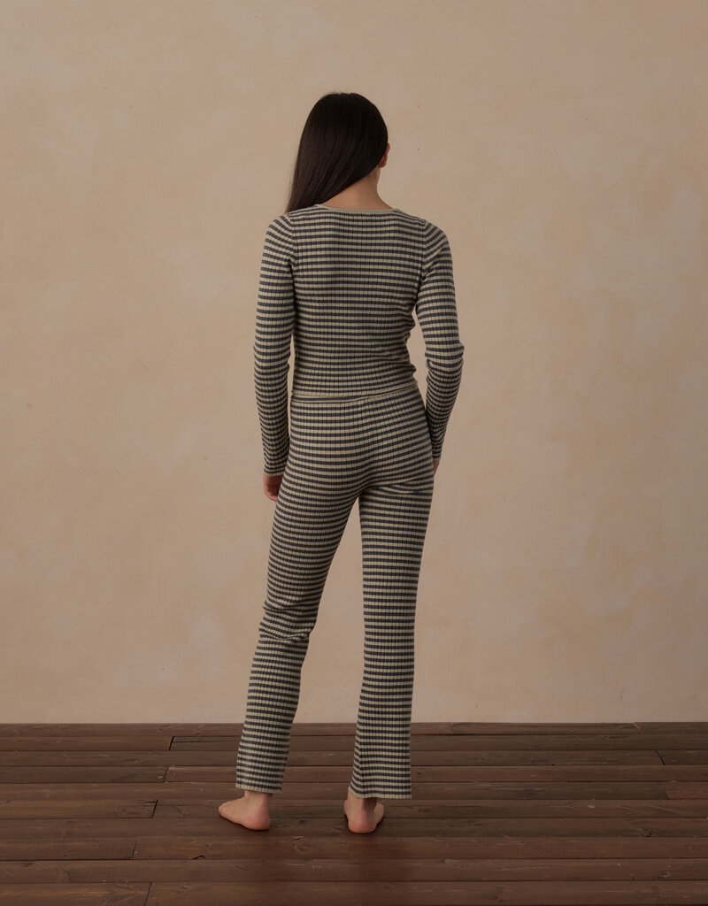 Rylee + Cru Inc. TEEN FLARE RIB KNIT PANT MIDNIGHT STRIPE