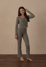 Rylee + Cru Inc. TEEN FLARE RIB KNIT PANT MIDNIGHT STRIPE