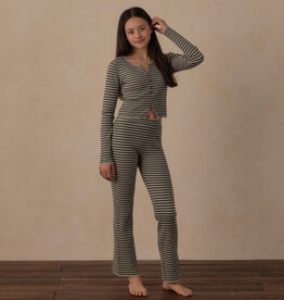 Rylee + Cru Inc. TEEN FLARE RIB KNIT PANT MIDNIGHT STRIPE