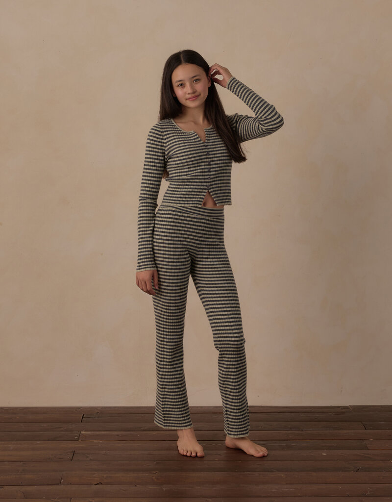 Rylee + Cru Inc. TEEN FLARE RIB KNIT PANT MIDNIGHT STRIPE
