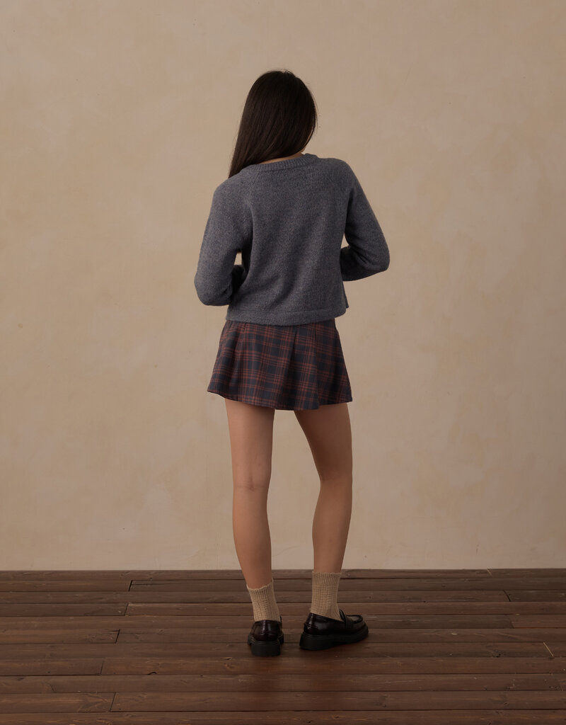 Rylee + Cru Inc. TEEN FUZZY CARDIGAN MIDNIGHT