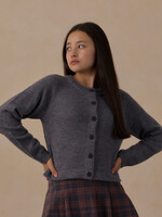 Rylee + Cru LLC TEEN FUZZY CARDIGAN MIDNIGHT