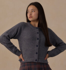 Rylee + Cru Inc. TEEN FUZZY CARDIGAN MIDNIGHT