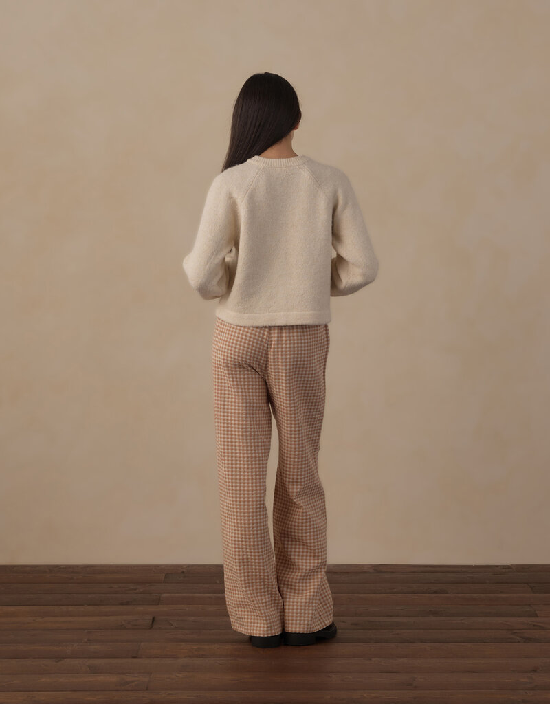 Rylee + Cru Inc. TEEN FUZZY CARDIGAN NATURAL