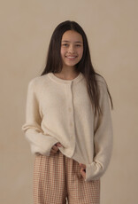 Rylee + Cru Inc. TEEN FUZZY CARDIGAN NATURAL