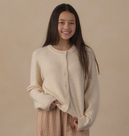 Rylee + Cru Inc. TEEN FUZZY CARDIGAN NATURAL