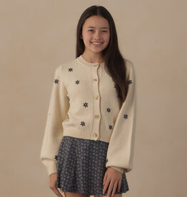 Rylee + Cru Inc. TEEN CHEYENNE CARDIGAN MIDNIGHT DAISIES
