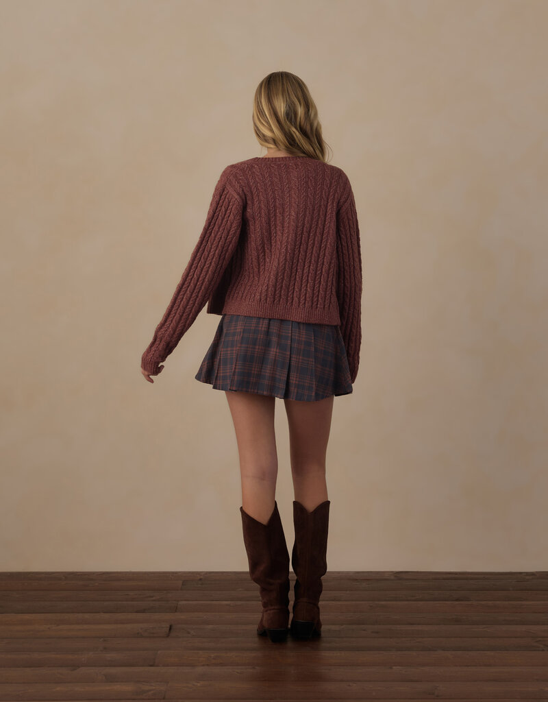 Rylee + Cru Inc. TEEN CHEYENNE CARDIGAN MULBERRY