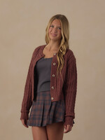 Rylee + Cru LLC TEEN CHEYENNE CARDIGAN MULBERRY