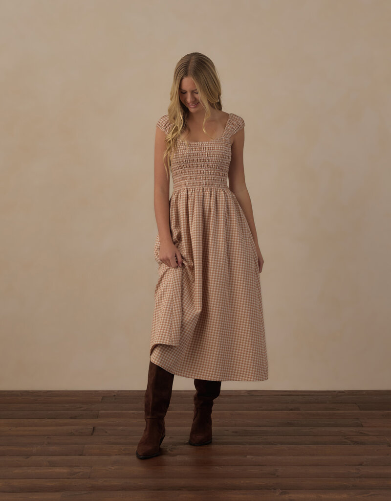 Rylee + Cru LLC TEEN JESS DRESS FAWN GINGHAM