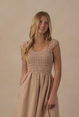 Rylee + Cru Inc. TEEN JESS DRESS FAWN GINGHAM