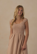 Rylee + Cru LLC TEEN JESS DRESS FAWN GINGHAM
