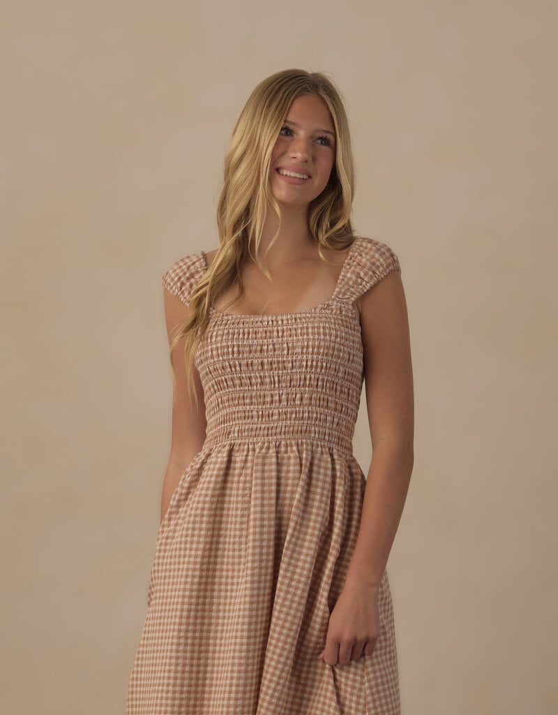 Rylee + Cru Inc. TEEN JESS DRESS FAWN GINGHAM
