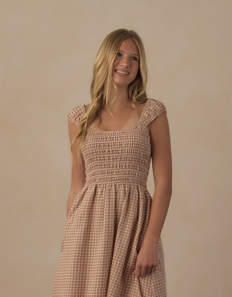Rylee + Cru LLC TEEN JESS DRESS FAWN GINGHAM