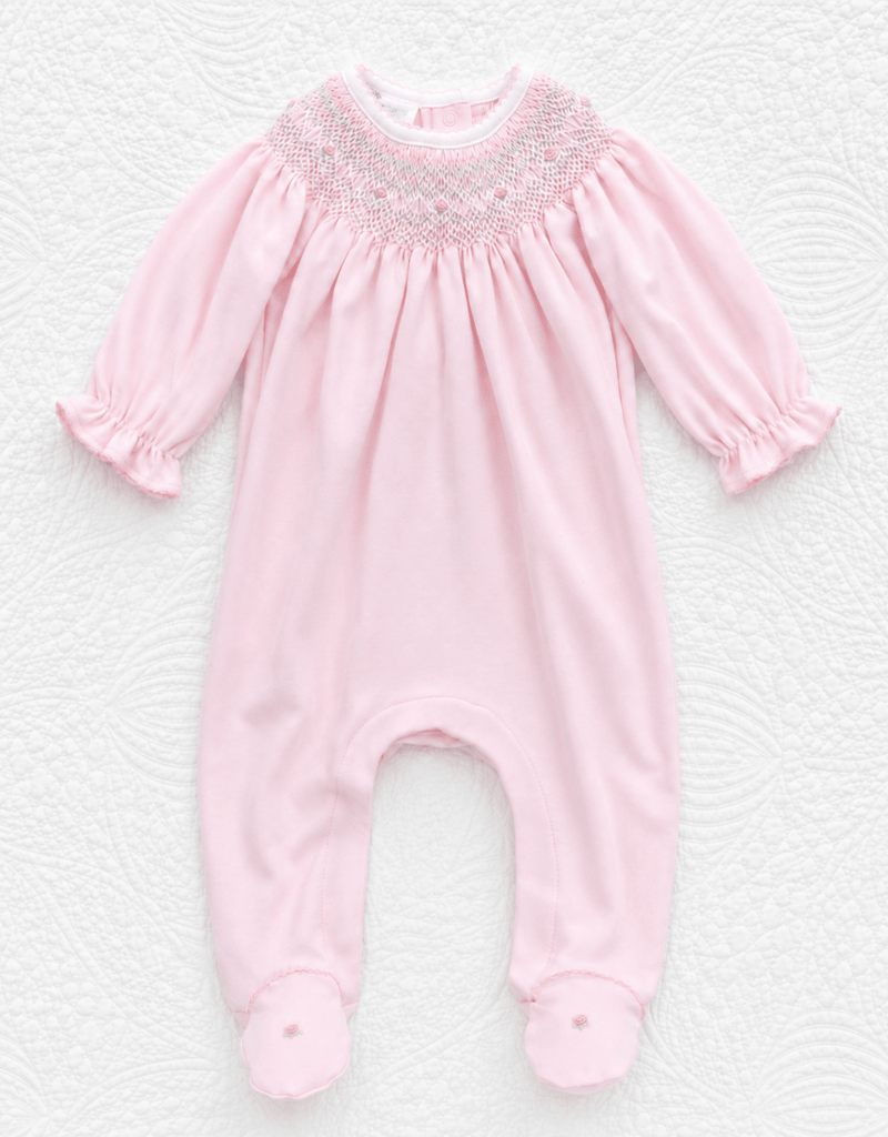 Magnolia Baby Junies Classic Bishop Footie Pink