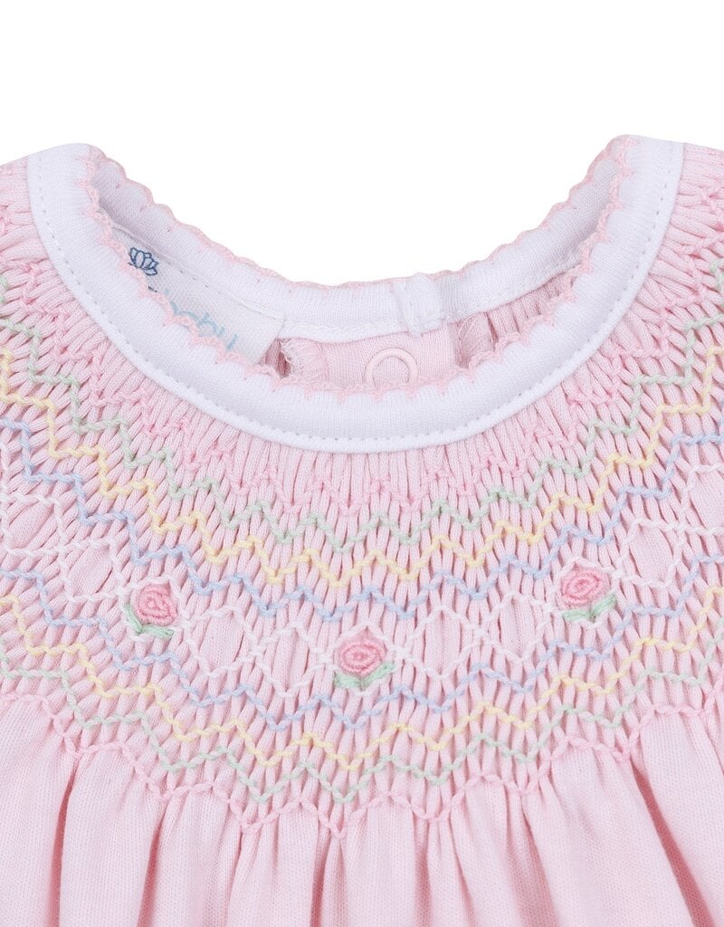 Magnolia Baby Junies Classic Bishop Footie Pink