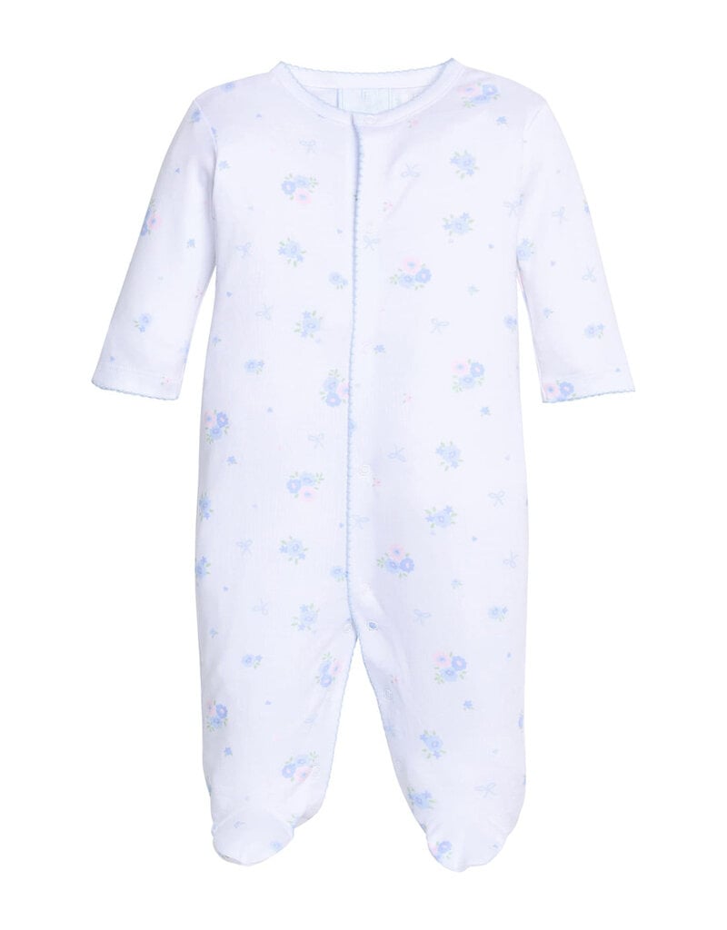Little English Printed Footie - Blue Bell Floral