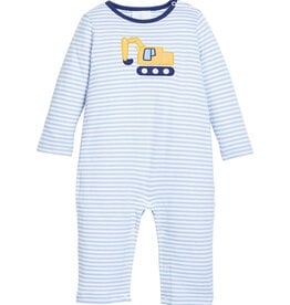 Little English Applique Romper - Excavator
