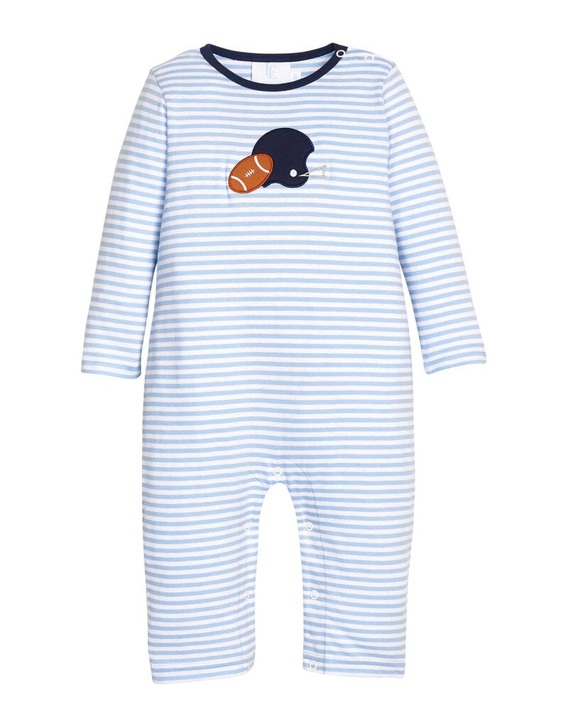 Little English Applique Romper - Football Helmet