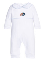 Little English Crochet Playsuit - Football Helmet