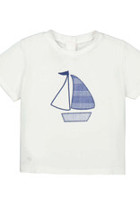 Mayoral Baby Boy White S/S Tee w/Sailboat