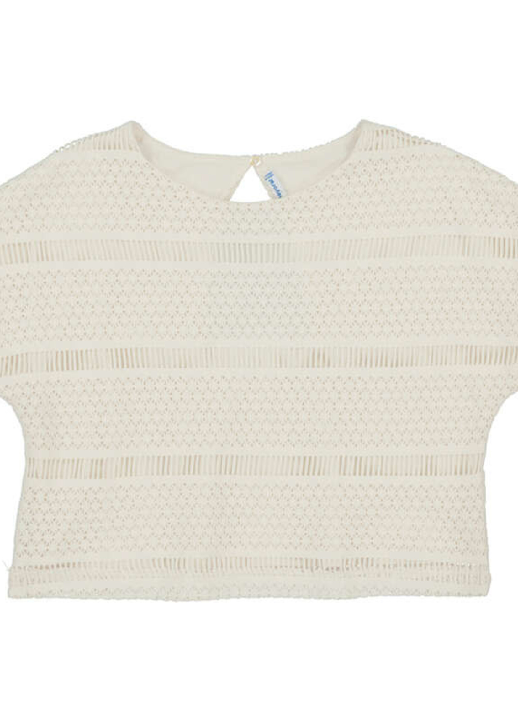 Mayoral Crochet Top Cream