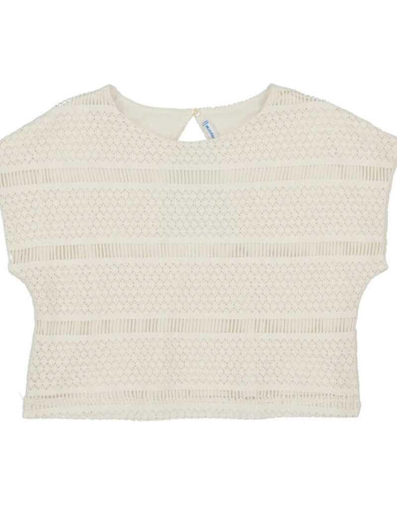 Mayoral Crochet Top Cream