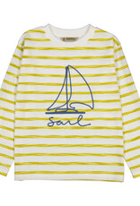 Mayoral Olive/White Stripe L/S Sail Tee
