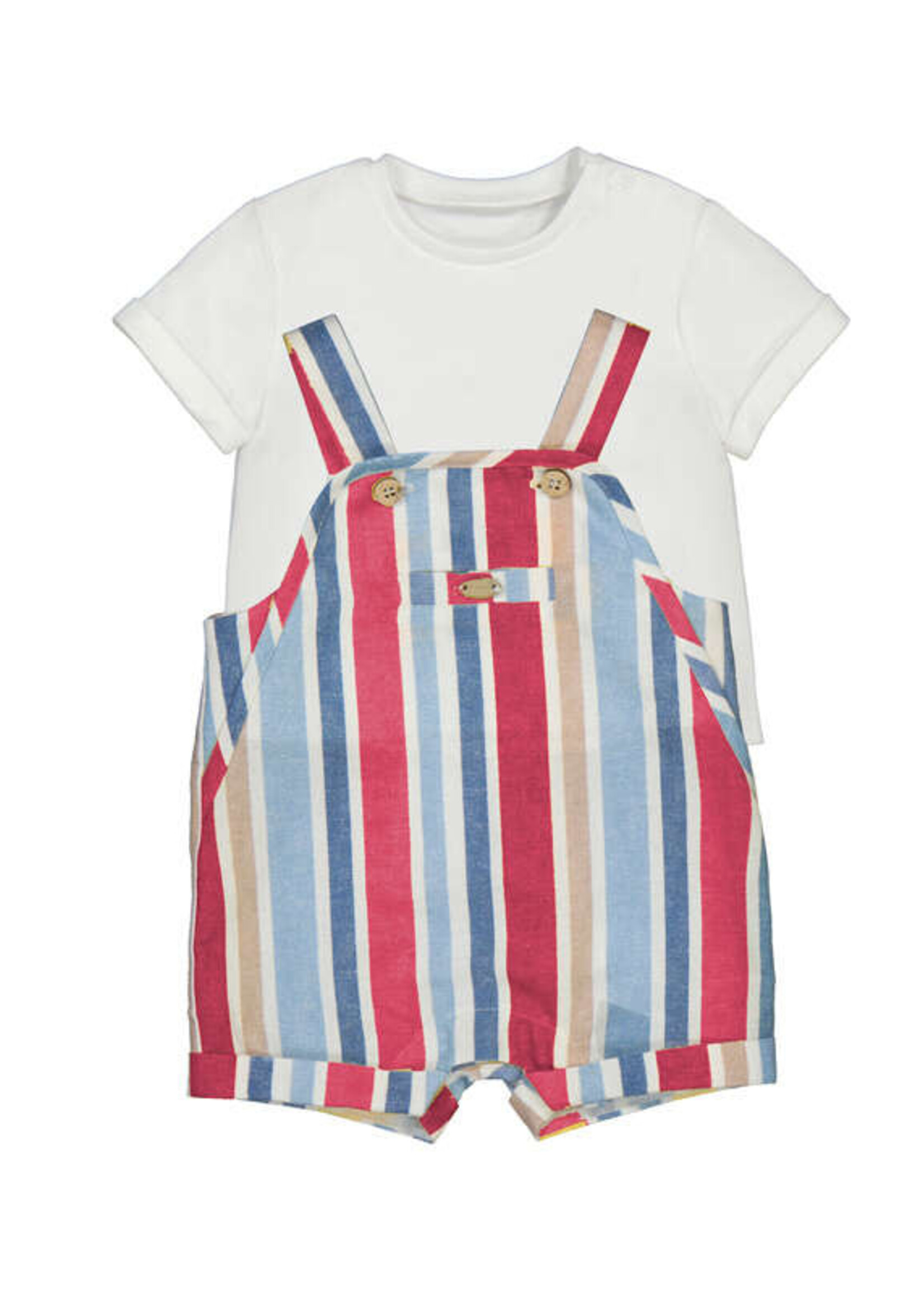 Mayoral Red Stripe Shortall w/Tee