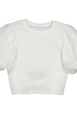 Mayoral White Puffy Sleeve Top