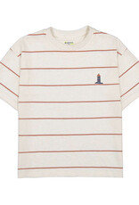 Mayoral White S/S Tee Red Stripe