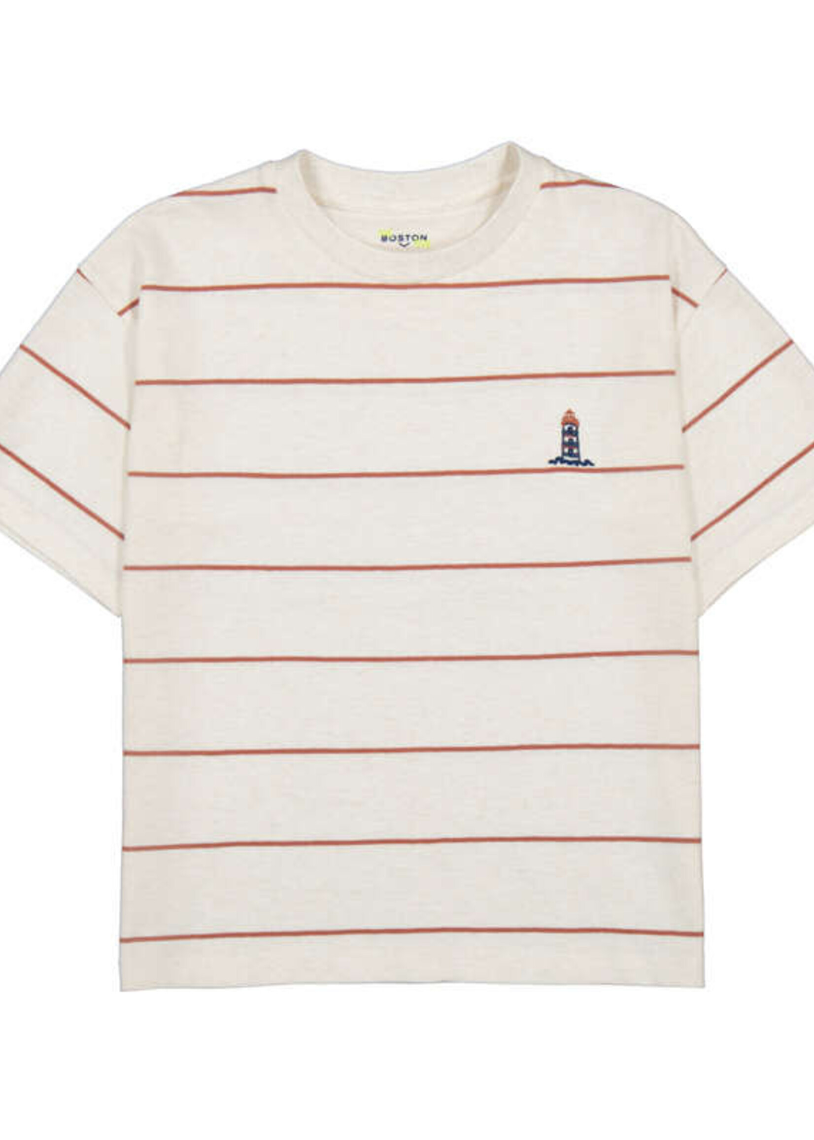 Mayoral White S/S Tee Red Stripe