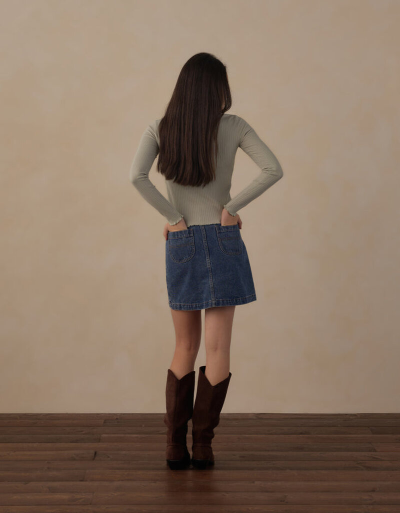 Rylee + Cru LLC TEEN TENNESSEE MINI SKIRT INDIGO