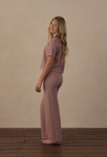 Rylee + Cru LLC TEEN BOXY CROP KNIT TEE ROSEWOOD