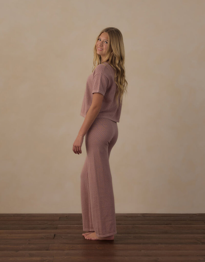 Rylee + Cru LLC TEEN BOXY CROP KNIT TEE ROSEWOOD