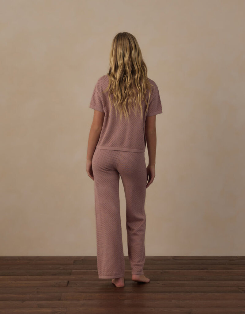 Rylee + Cru LLC TEEN BOXY CROP KNIT TEE ROSEWOOD